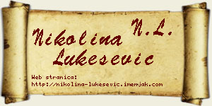 Nikolina Lukešević vizit kartica